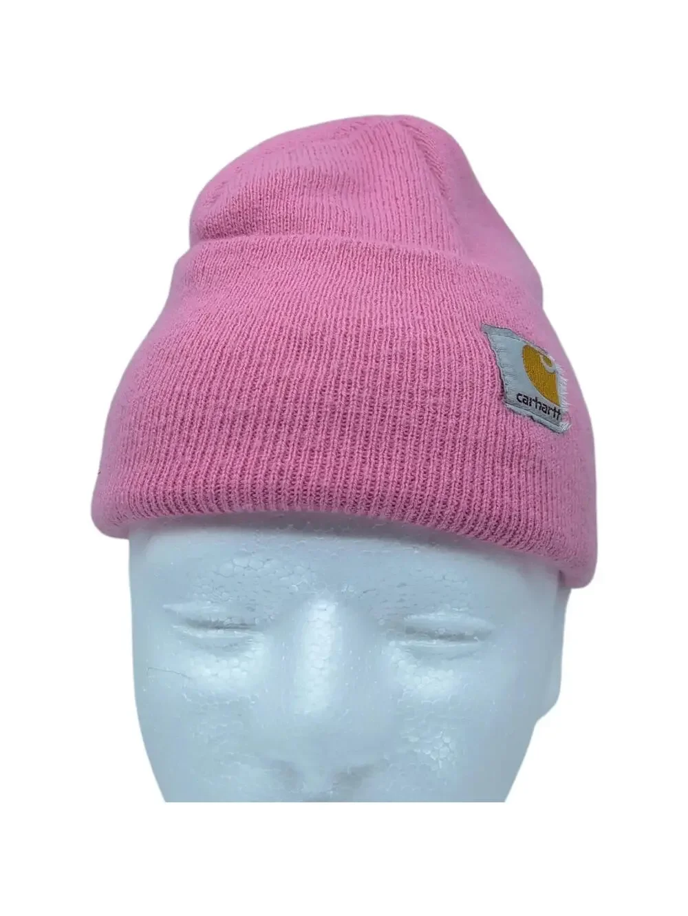 Carhartt Beanie Youth One‎ Size Pink Knit 100% Acrylic Cuffed Made In USA